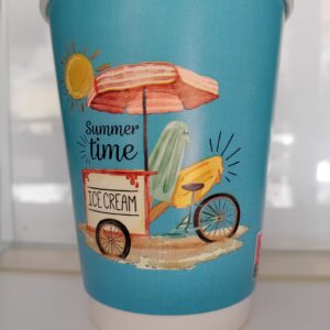 ΠΟΤΗΡΙ ΧΑΡΤ. 400ml ΔΙΠΛΟΤΟΙΧΟ SUMMER TIME ICE CREAM 12-14 oz 25Τ