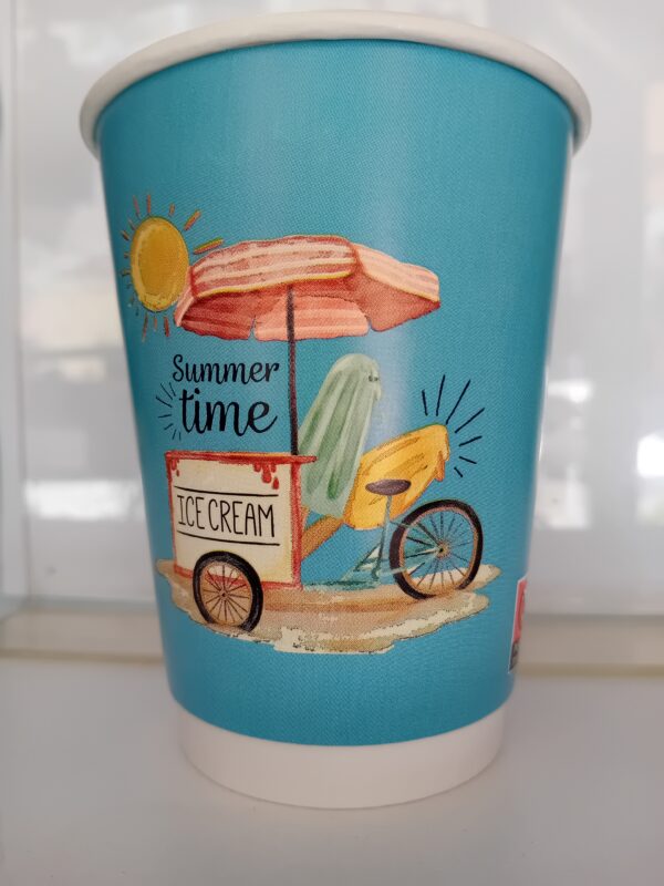 ΠΟΤΗΡΙ ΧΑΡΤ. 400ml ΔΙΠΛΟΤΟΙΧΟ SUMMER TIME ICE CREAM 12-14 oz 25Τ
